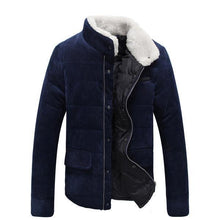 Load image into Gallery viewer, Autumn & Winter Men's Stand Fur Collar Slim Fashional Jacket Solid