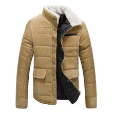 Load image into Gallery viewer, Autumn & Winter Men's Stand Fur Collar Slim Fashional Jacket Solid