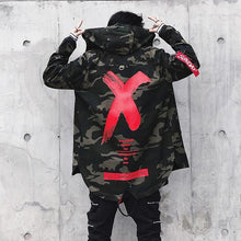 Load image into Gallery viewer, Men Street Ribbon Patchwork Cotton Camouflage Coat