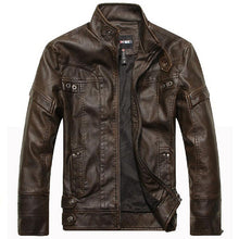 Load image into Gallery viewer, Men Plus Size High Quality Motorcycle Classic Leather Jacket
