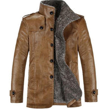 Load image into Gallery viewer, Stylish Casual Youth Thermal Leather Button Long Sleeve Men Outerwear