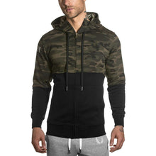 Load image into Gallery viewer, Sports Camouflage Hooded Zip Long Sleeve Coat