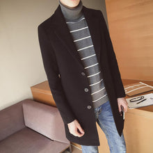Load image into Gallery viewer, Chic Fashion Lapel Plain Shoulder Padding  Long Coat