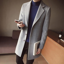 Load image into Gallery viewer, Chic Fashion Lapel Plain Shoulder Padding  Long Coat