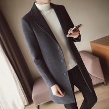 Load image into Gallery viewer, Chic Fashion Lapel Plain Shoulder Padding  Long Coat