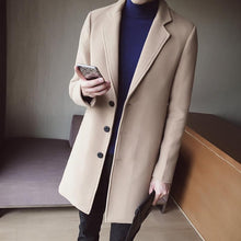 Load image into Gallery viewer, Chic Fashion Lapel Plain Shoulder Padding  Long Coat