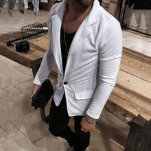 Load image into Gallery viewer, Fashion Lapel Collar Plain Button Slim Coat