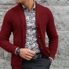 Load image into Gallery viewer, Fashion Lapel Single-Breasted Long-Sleeved Knit Sweaters