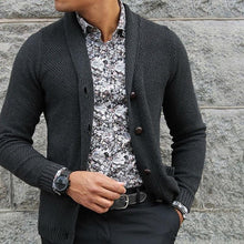 Load image into Gallery viewer, Fashion Lapel Single-Breasted Long-Sleeved Knit Sweaters