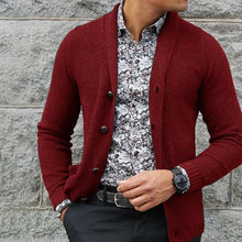 Load image into Gallery viewer, Fashion Lapel Single-Breasted Long-Sleeved Knit Sweaters