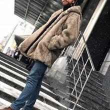 Load image into Gallery viewer, Fashion Large Lapel Hooded Loose Faux Fur Coats