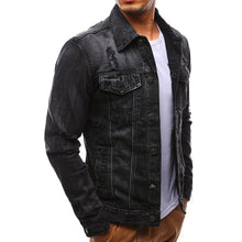 Load image into Gallery viewer, Fashion Men's Denim Hole Jacket