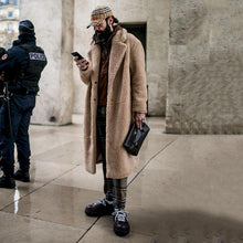 Load image into Gallery viewer, Men's Solid Color Lapel Long Windbreaker