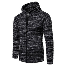 Load image into Gallery viewer, Fashion Mens  Plain Stripe Knit Zipper Coat