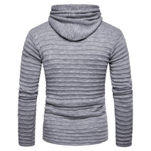 Load image into Gallery viewer, Fashion Mens  Plain Stripe Knit Zipper Coat