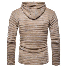 Load image into Gallery viewer, Fashion Mens  Plain Stripe Knit Zipper Coat