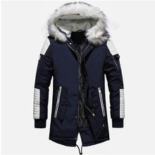 Load image into Gallery viewer, New Winter Jacket Men Thicken Warm Casual Long Outwear Hooded Collar Jacket