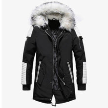 Load image into Gallery viewer, New Winter Jacket Men Thicken Warm Casual Long Outwear Hooded Collar Jacket