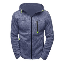 Load image into Gallery viewer, Men's Sports And Leisure Jacquard Fleece Cardigan Hooded Jacket