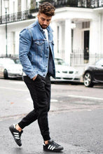 Load image into Gallery viewer, Casual Fashion Slim Solid Color Long Sleeve Men Denim Jacket Outerwear
