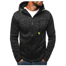 Load image into Gallery viewer, Men&#39;s Sports And Leisure Jacquard  Fleece Cardigan Hooded Jacket
