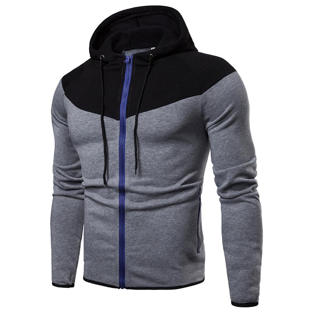 Creative Stitching Sleeve Casual Hooded Men's Hoodie