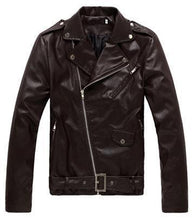 Load image into Gallery viewer, Mens Fashion Rock Jacket PU Leather Jacket
