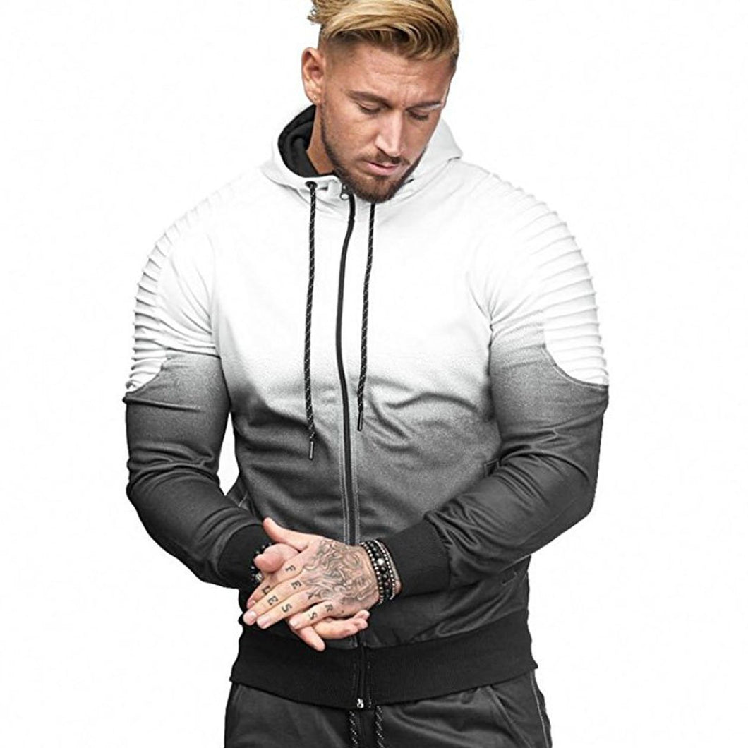 Gradient Fashion Hoodie Coat