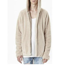 Load image into Gallery viewer, Fashion Mens  Loose Plain Floss Zipper Coat
