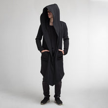 Load image into Gallery viewer, Solid Color Hooded Long Cardigan Coat
