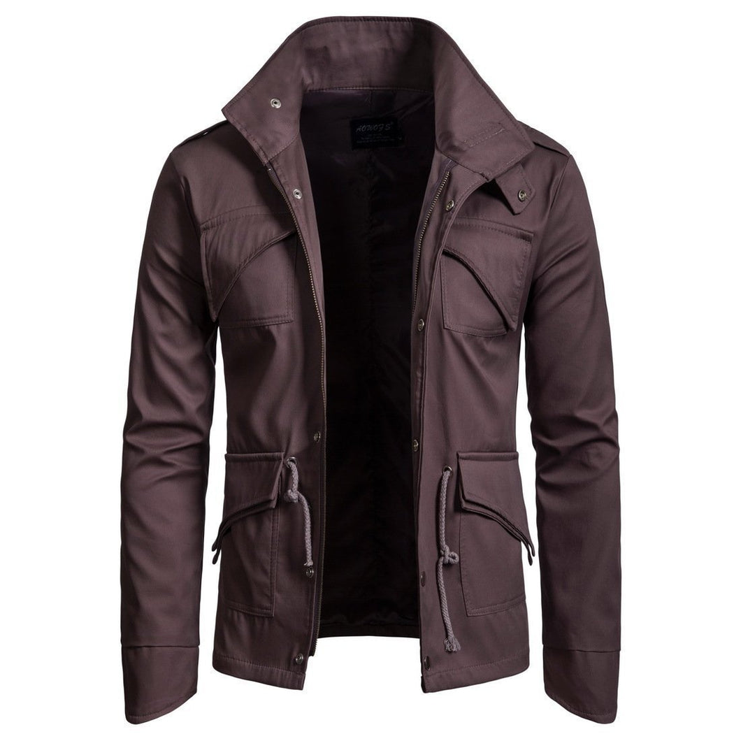 Fashion Lapel Include Cotton Plain Jacket