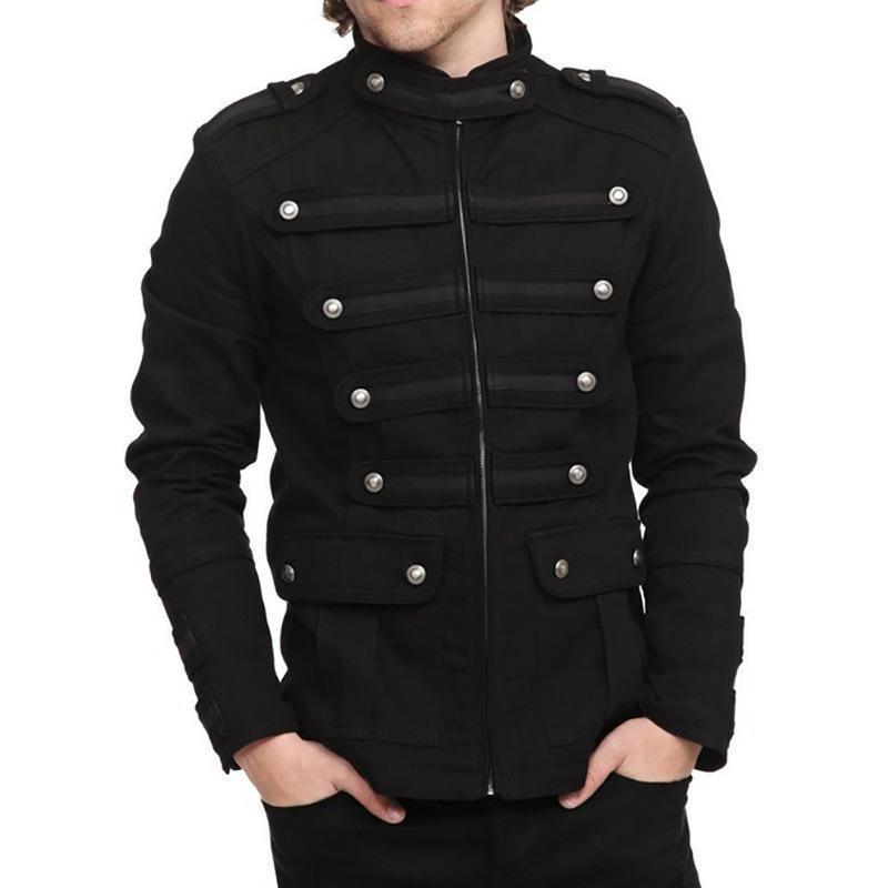 Fashion Mens Breasted Pocket Jacket