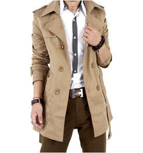 Load image into Gallery viewer, Fashion Lapel Collar Plain Button Jacket Long Coat
