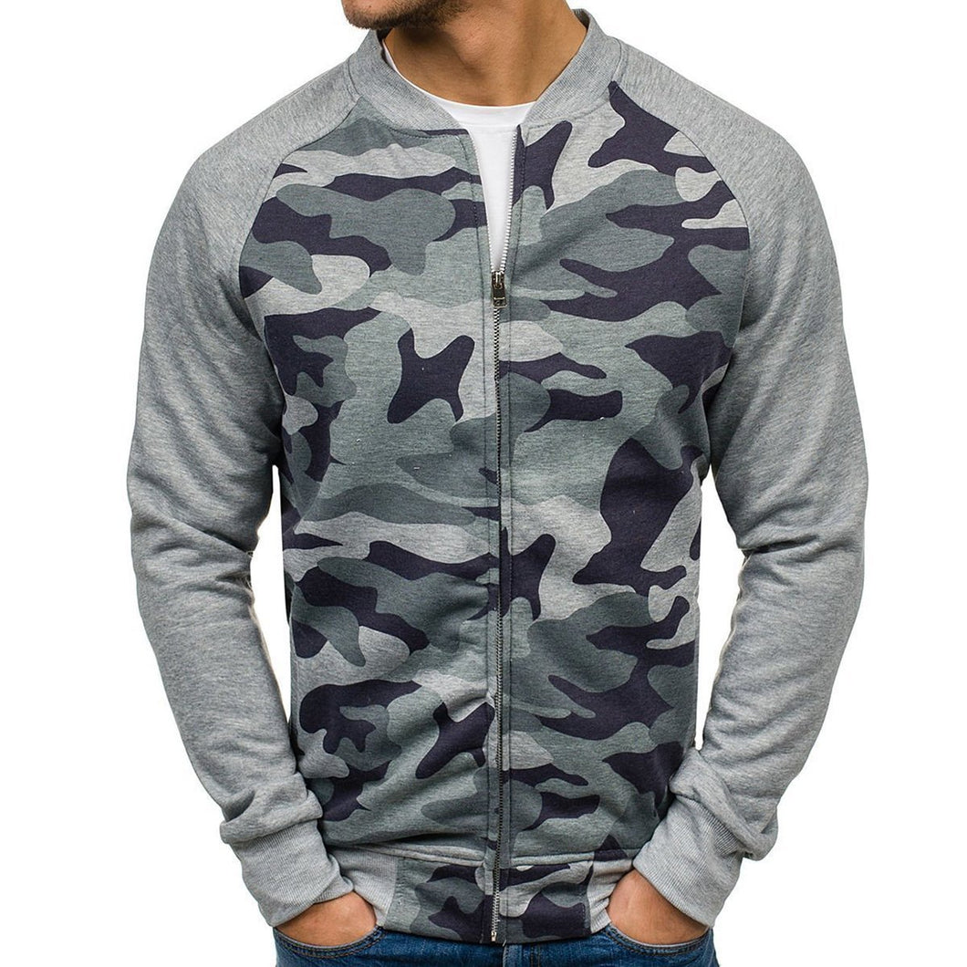 Fashion Mens Camouflage Long Sleeve Outerwear