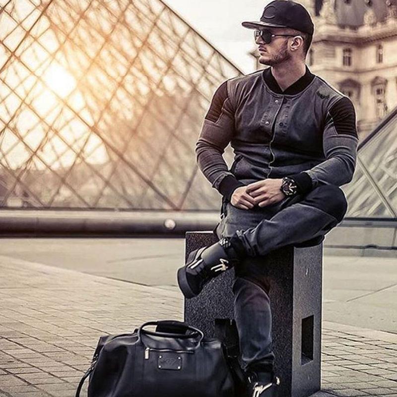 Fashion Lapel Collar Split Joint Thin Cowboy Coat