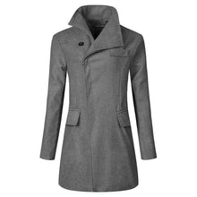 Load image into Gallery viewer, Fashion Lapel Collar Plian Long Woolen Coat
