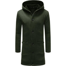 Load image into Gallery viewer, Mens Thickened Long Button Cardigan Coat
