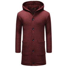 Load image into Gallery viewer, Mens Thickened Long Button Cardigan Coat
