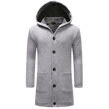 Load image into Gallery viewer, Mens Thickened Long Button Cardigan Coat
