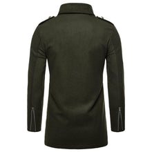 Load image into Gallery viewer, Fashion Lapel Collar Plain Button Woolen Long Coat
