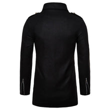 Load image into Gallery viewer, Fashion Lapel Collar Plain Button Woolen Long Coat
