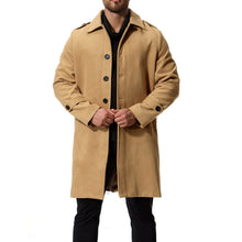 Load image into Gallery viewer, Fashion Casual Lapel Plain Slim Woolen Long Coat
