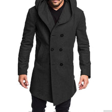 Load image into Gallery viewer, Casual Plain Thicken Warm Hooded Long Sleevs Long Woolen Coat
