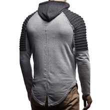 Load image into Gallery viewer, Stripes Patchwork Long Sleeve Hoodie
