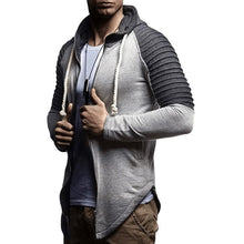 Load image into Gallery viewer, Stripes Patchwork Long Sleeve Hoodie
