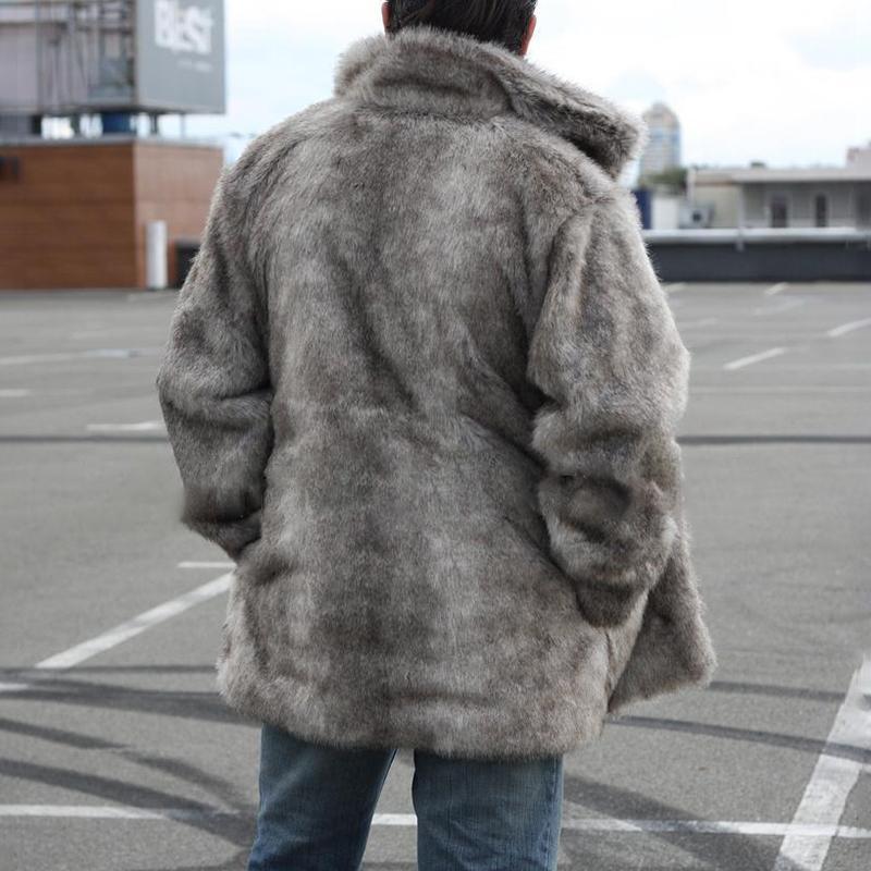 Fashion Large Lapel Hooded Loose Faux Fur Coats