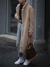 Load image into Gallery viewer, Men&#39;s Solid Color Lapel Long Windbreaker
