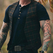 Load image into Gallery viewer, British Style Contrast Color Plaid Vest
