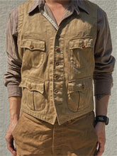 Load image into Gallery viewer, Men&#39;s Pocket Solid Color Vest
