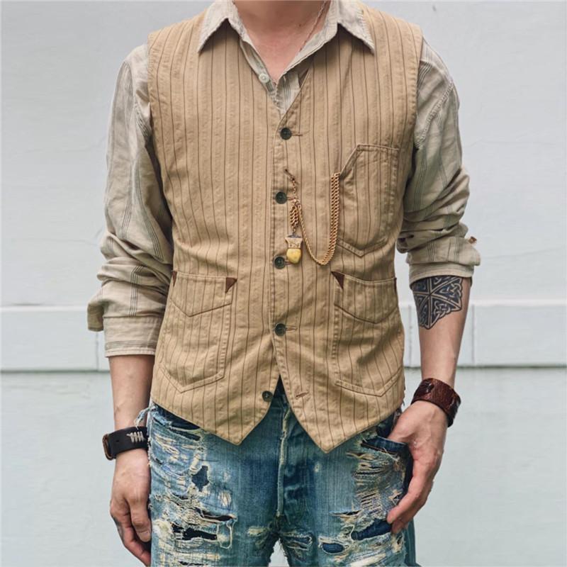 Men's Single Row New Stripe Vest
